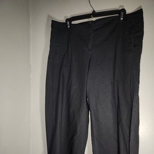 Anthropologie Sitwell Pants Women Black Cropped Capri Tie Pockets Trousers